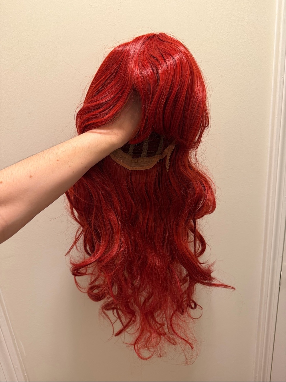 Ariel Little Mermaid Red Long Wavy Women's Wig - Synthetic Hair